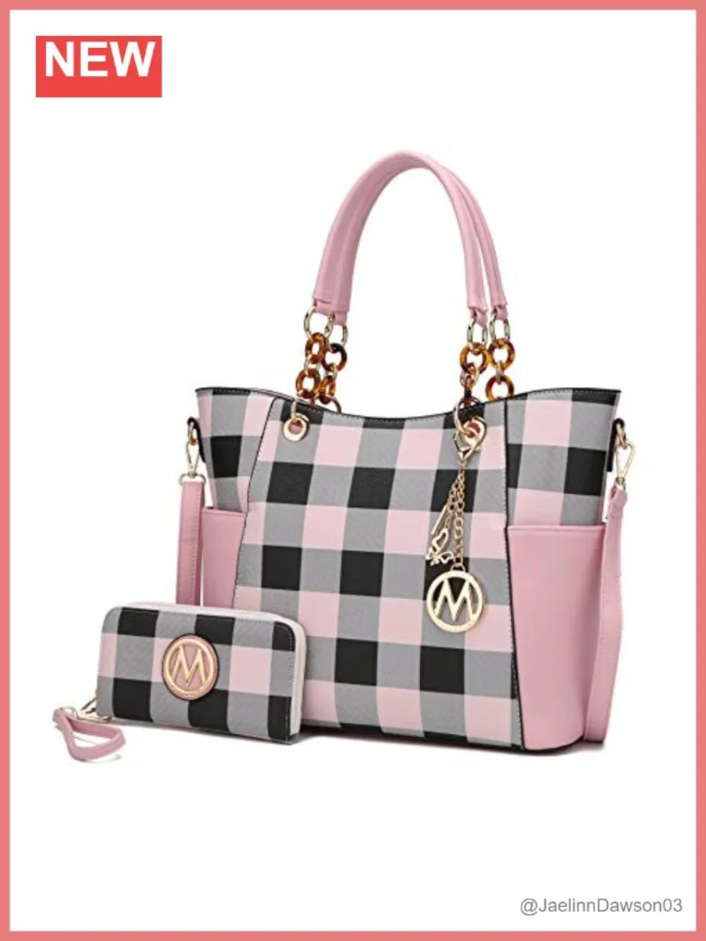 Vegan Leather Tote Bag with Wallet Set, Top Handle Purse, Adjustable Crossbody